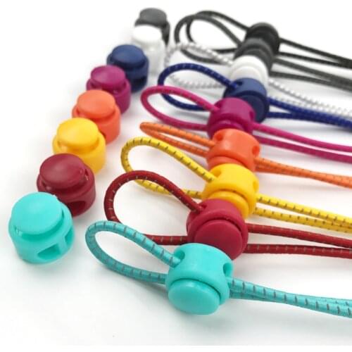 Locking Safety Elastic Shoelace No Tie Lazy Reflective Color Elastic Shoe Lace Round Elastic Rope Avoid Lazy Children Shoelace