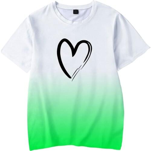 Candy Colors Love Heart 3d T-shirt Hipster Fashion Men Women T Shirts Tops O-neck Short Sleeve Hip Hop Sports T-shirts Tee Shirt