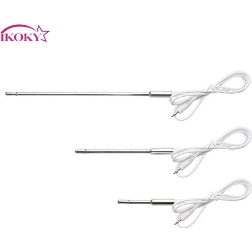 IKOKY Sex Toys for Men Gay Stainless Steel Urethral Dilators Penis Plug Sex Products Electro Shock Catheters Sounds Masturbator