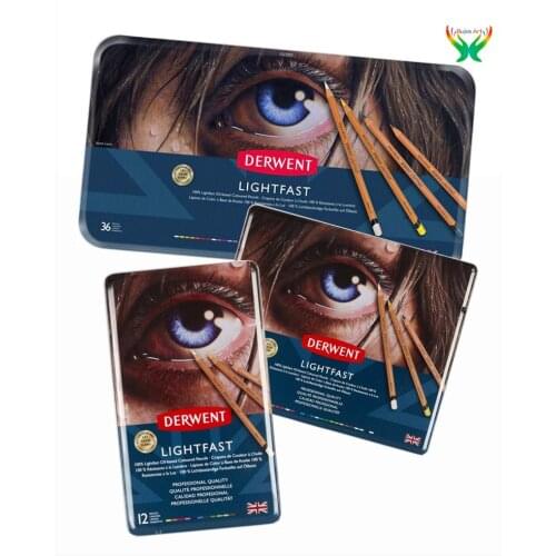 Derwent Lightfast Colored Pencils, for Artist, Drawing, Professional,Pictorial portrait colored lead,12/24/36/72 ink pen metal