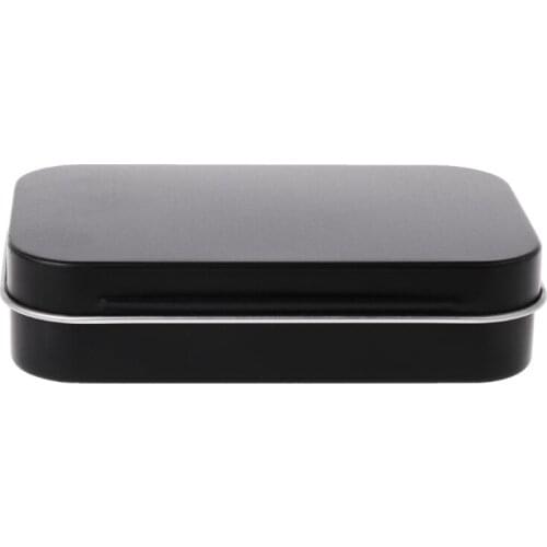 Storage Box Small Jewelry Candy Coin Key Organizer Tin Flip Black Gifts Sealed