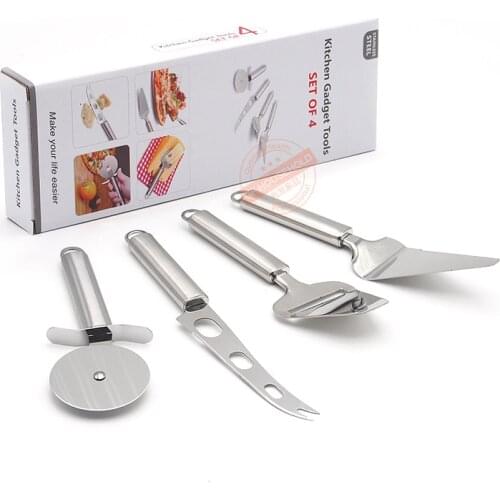 Stainless steel kitchen tools 4-piece set Pizza cake spatula cheese cheese scraper color box