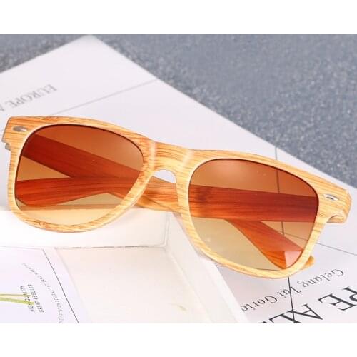 Square Vintage Sunglasses Women Fashion Wood Design Sun Glasses For Male Female Luxury Brand Outdoor Driving Gradient Oculos