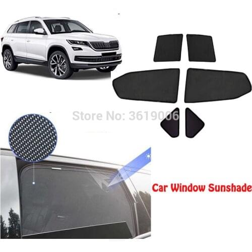 6pcs High-end custom For Skoda Kodiaq card type magnetic car curtain sun shade car window shade car styling