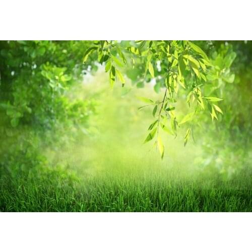 MEHOFOTO Green Spring Backdrops Grass Tree Baby Portrait Natural Outdoor Scenic Photographic Backgrounds Photocall Photo Studio