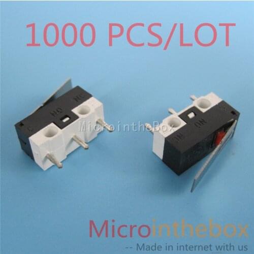 Micro switch 3P with handle 1000PCS detect switch 125V1A limit switch DIP 3pin 3p 100gf click force