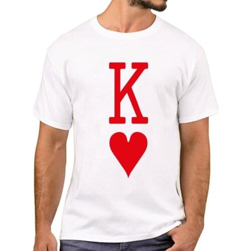 TEEHUB Fashion King of Hearts Printed Men T-Shirt Cool Poker King T Shirts Short Sleeve Tshirts Boy Tee