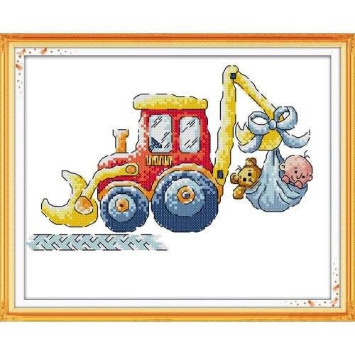 Birth record cross stitch kit aida 14ct 11ct count print canvas cross stitching needlework embroidery DIY handmade