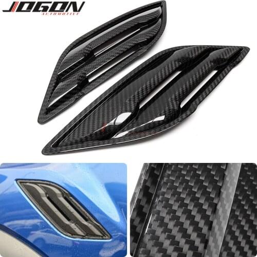 Real Carbon Fiber Car Side Body Air Vent Outlet Trim Fender Accessories For Ford F150 F-150 Raptor 2017 - 2020