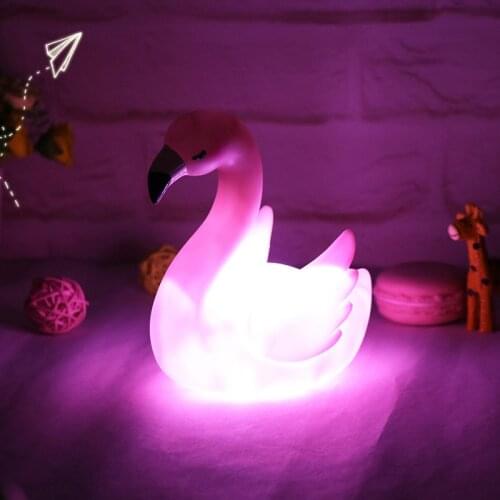 Carton Flamingo Dinosaur Night Lamp Creative Animal Led Night Light Cute Night Lamp Bedroom Kid Light Gift Pressure Reducing Toy