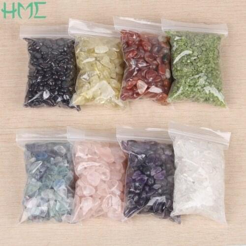 New Fashion Natural Stone Chip Beads Olivine Rose Quartzz Tiger Eye Gravel Chip Loose Beads for DIY Making
