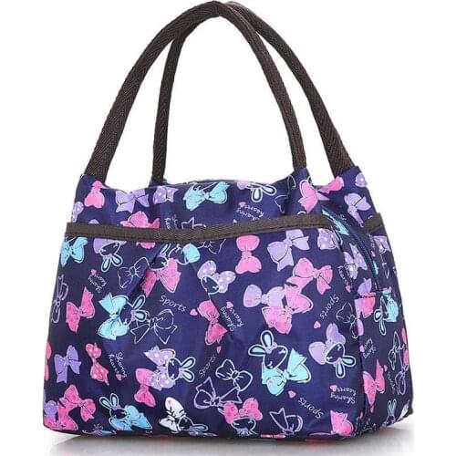 2021 New Mom Buy Vegetable Bag Ladys Handbag Bento Bag Oxford Waterproof Hand Bag