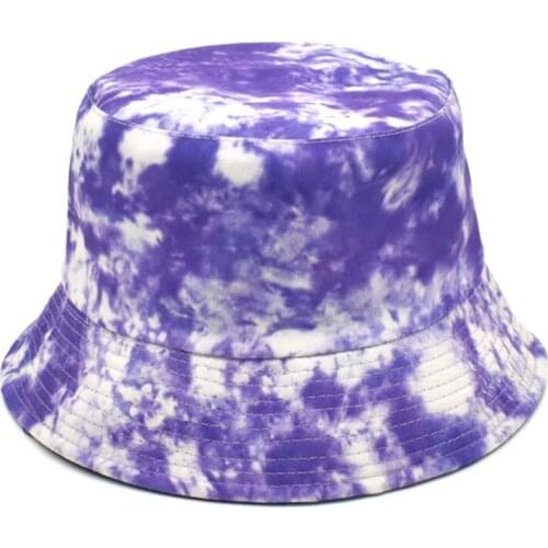 Unisex Gradient Tie-Dye Print Bucket Hat Reversible Street Panama Fisherman Cap 50JB