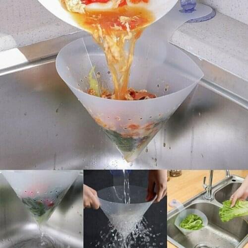 Self-Standing Garbage Filter Anti-Blocking Device Kitchen Wash Food Snacks Leftovers Soup Filter