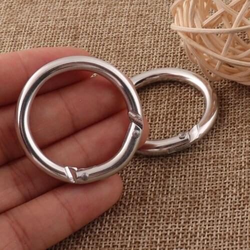20 pcs Silver Round carabiner handle,Aluminum Carabiners Key Chain Carabiner Keychain,Carabiner Clip bag carabiner-29mm