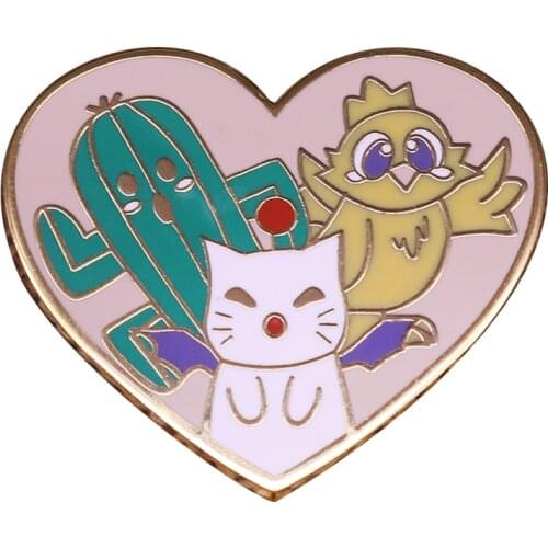 Cactuar Moogle brooch Kawaii theme flair decor