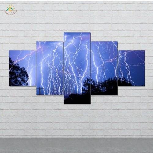 Light of the night Beauty Wall Art HD Prints Canvas Art Painting Modular Picture And Poster Canvas Painting Home Decor 5 Pieces
