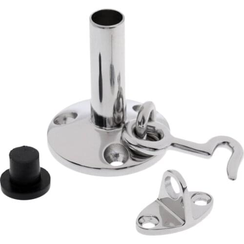 Heavy Duty Boat Cabin Door Stop Catch w/ Rubber Bumper Marine Grade Stainless Steel