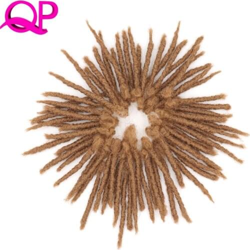 Qp hair8 inch Handmade High Tempe Dreadlocks Men Dreadlocks Crochet Hair Extensions 6 inch Crochet Braiding Hair Pure Color