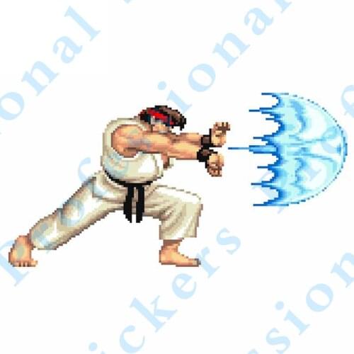 Funny Arcade Fighter Ryu Game Anime Car Sticker Car Styling Decal Decor Occlusion Scratch Decal Refrigerator Laptop Trunk