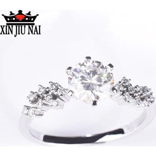 925 sterling silver Womens Six-clawed Lady Little Starry Crown Girlfriend Wedding Anniversary Gift diamond rings for women