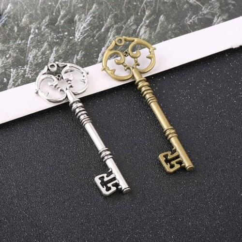 1PC Antique Bronze/Gold/Silver Color Key Charm Pendants Making Jewelry Key Handmade Decoration For DIY Vintage Charms U0A4