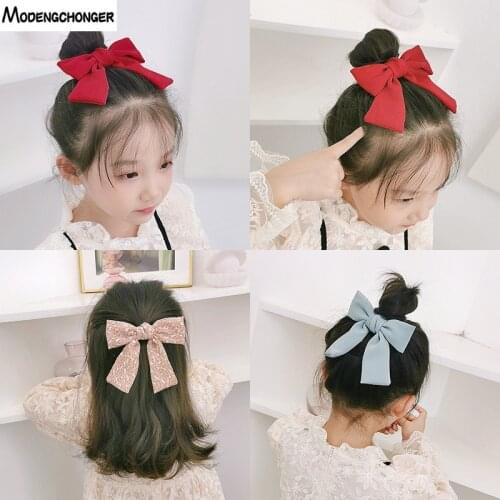 1PC Sweet Satin Bowknot Elastic Rubber Band Headdress Hair Tie Red Princess Hair Ring Girls Children Scrunchies Hair Accessories