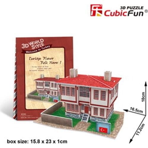 3D Puzzle Turkish dwellings DIY Creative gift Educational toys World style tour construction paper model T52