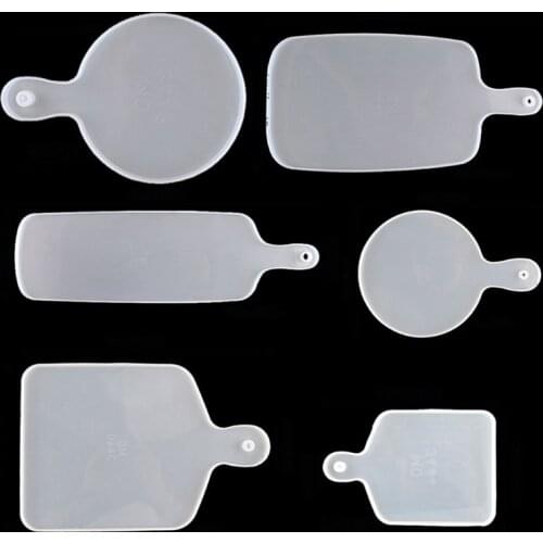 6Pcs Resin Silicone Tray Molds Casting Mold Kit Large Serving Handle Board Epoxy Resin DIY Mould Craft Tools Home Decor