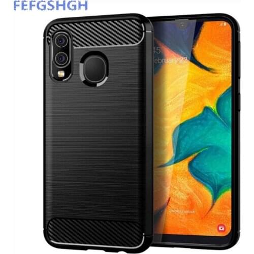 Carbon Fiber Cover For Samsung Galaxy A40 Case Rubber Silicone Phone Cases For Samsung Galaxy A40 A 405 A405F SM-A405F Back Case