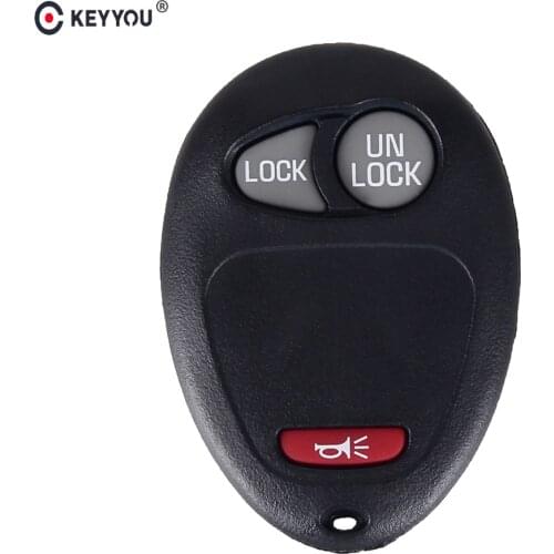 KEYYOU 3 Buttons No Chip Blank Remote 2 + 1 Panic Key Shell Case Cover For Buick Hummer H3 GMC For Chevrolet Colorado Isuzu