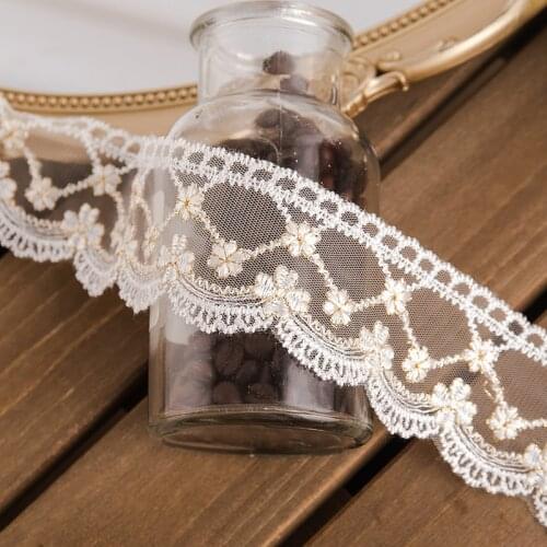 Net yarn lace lace embroidery flower decoration material new product clothing clothes skirt hem DIY sewing fabric width 5cm