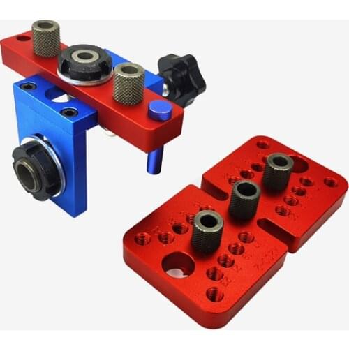 Woodworking Pocket Hole Jig 3 in 1 Adjustable Doweling Jig With 8/10/15mm Drill Bit For Furniture Connecting Puncher Tools