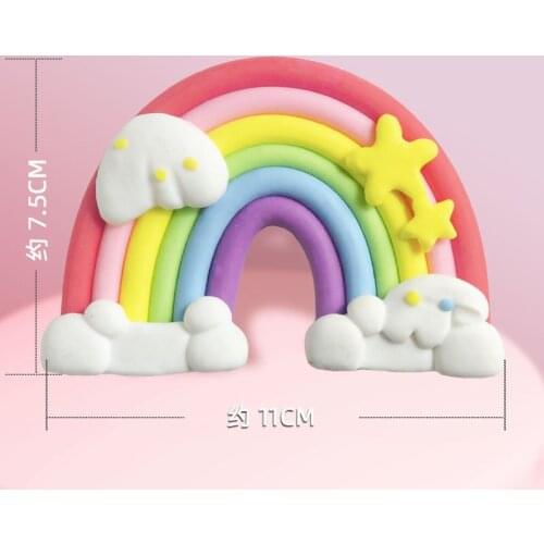 Child Birthday Rainbow CakeToppers Star Cloud Decoration For 1st Windding Baby Showers Party Cake Decor Supplies Boys Girls kids