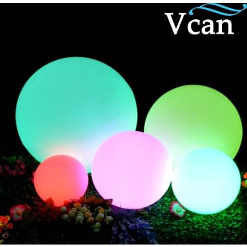 Diameter 20cm Best 16colours change remote control battery charging LED Ball Light for flashion people