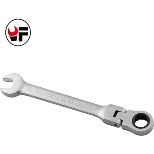 YOFE 13mm Metal Flexible Head Ratchet Wrench Open End and Ring Combination Quick Universal Spanner Hand Tool For Bike Or Car