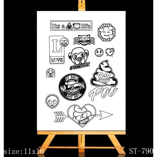 AZSG Cute sign Clear Stamps For DIY Scrapbooking/Card Making/Album Decorative Silicone Stamp Crafts