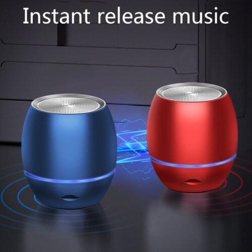 Metal Bluetooth Wireless Speaker Mini TWS Subwoofer Portable Outdoor Dazzling Breathing Light Sound Strong Battery Life