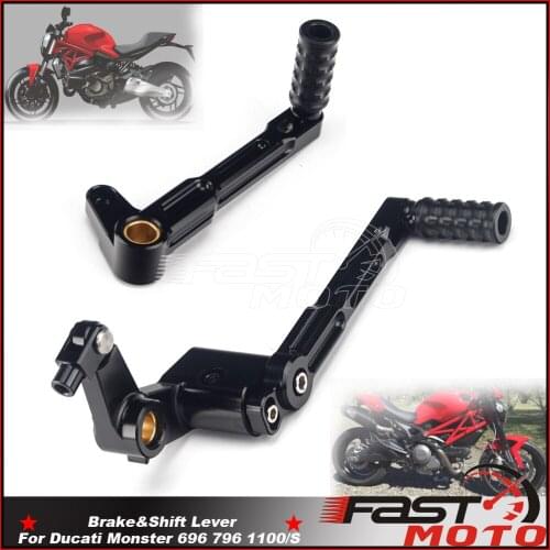 Motorcycle Left Gear Shift Lever Right Foot Shifter Brake Pedal For Ducati Monster 696 796 1100/S 08-2016 Motorbike Accessories