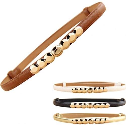 Waist Belt Alloy Buckle Adjustable Faux Leather Women Fashion Waist Belt for Daily Wear