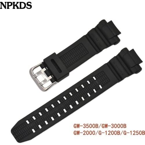 Resin Strap for Casio G-Shock GW-3500B/GW-3000B Stainless Steel Buckle Men Sport Waterproof Replacement Bracelet Belt Watchband