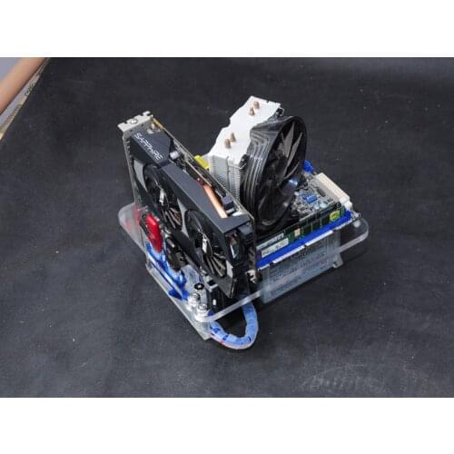 Opening DIY Host 10mm Thin Mini Chassis Transparent Tempered Glass Aluminum Alloy Desktop Computer Chassis for Mini-ITX