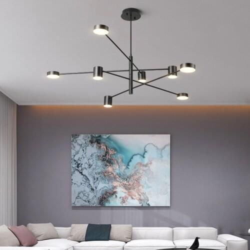 LED sputnik Chandelier for Foyer Kitchen pendant chandelier lighting lustre led Black Rose Gold Nordic Chandelier Lamp Fixtures