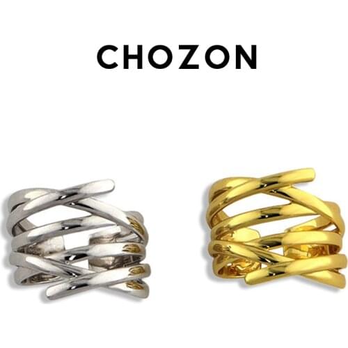 Japan Net Red Retro Old Chain Ring Cold Wind Minimalist irregular Korean 925 Sterling Silver Ring Ins Simple Wide Chain jewelry