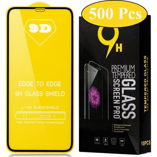 500pcs 9D Full Glue Tempered Glass For Huawei P50 P40 Lite E Mate 40 30 Y5P Y6P Y7P Y8P Y8S Y7A Y9A Screen Protector With Box