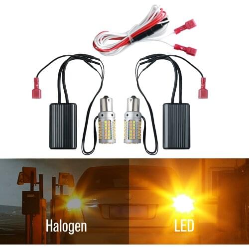 1 Set 1156 P21W BA15S PY21W BAU15S 3156 7440 W21W Switchback Dual Color DRL Light LED Canbus Car DRL Turn Signal Light 12V DC
