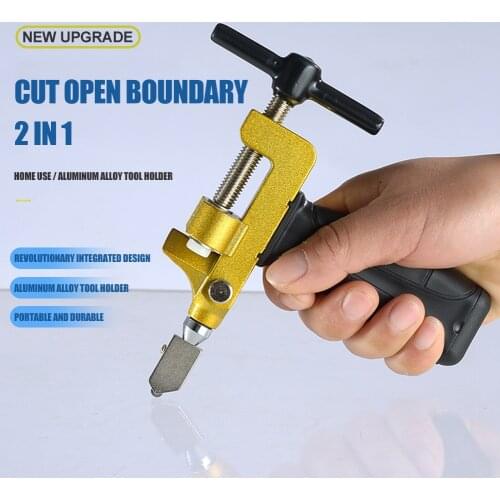 2 in 1 Portable Handheld Multifunctional Manual Glass Cutter Ceramic Tile Opener Divider Diamond Cutting Hand Tools