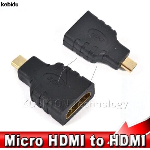 2017 Micro HDMI-compatible Male to HDMI-compatible Female Adapter HD Gold Plating Converter F-M Type D Connector