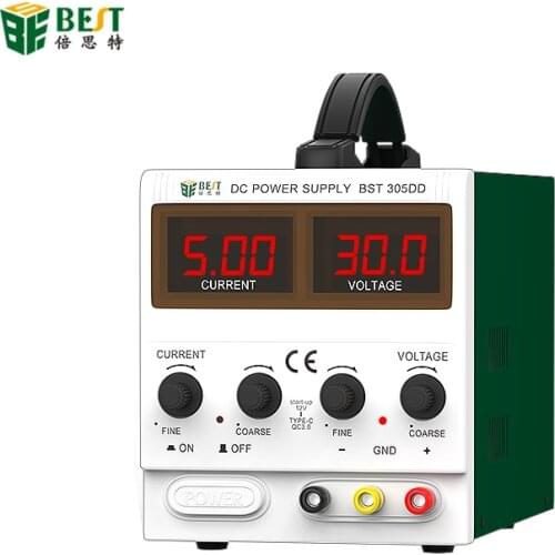 BEST BST-305D 30V 5A AC DC Adjustable Switching LED Power Supply Mobile Phone Repair Tools with USB Ports