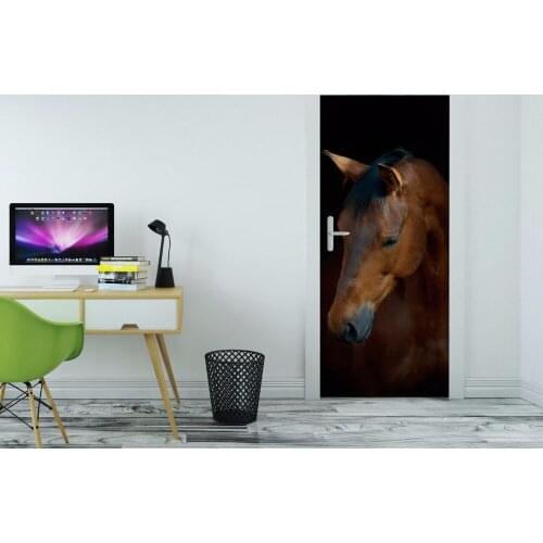 3D Horse Customized Wall Art Door Mural Wallpaper mural Wall Print Decal Wall Deco Wall Mural Photo self adhesive door wrap
